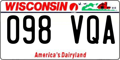 WI license plate 098VQA