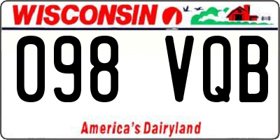 WI license plate 098VQB