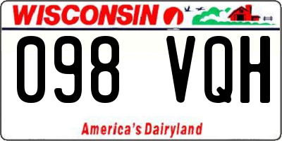 WI license plate 098VQH