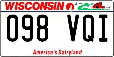 WI license plate 098VQI