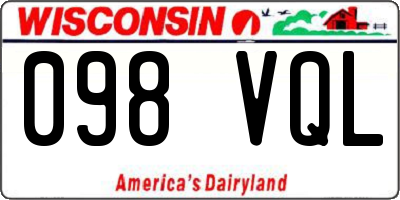 WI license plate 098VQL