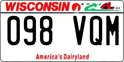 WI license plate 098VQM