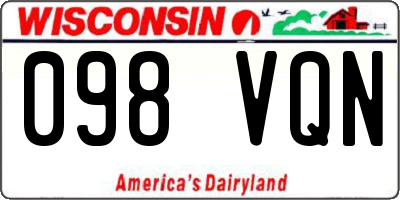 WI license plate 098VQN