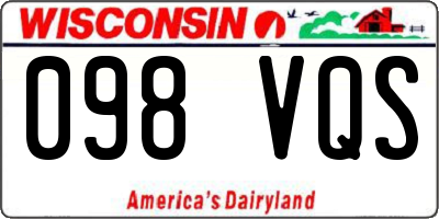 WI license plate 098VQS