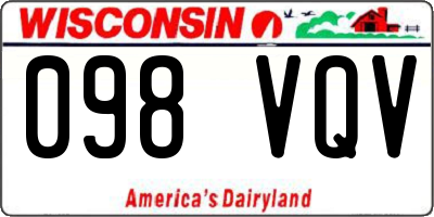 WI license plate 098VQV