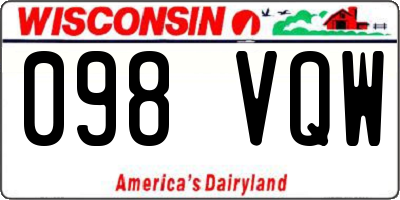 WI license plate 098VQW