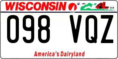WI license plate 098VQZ