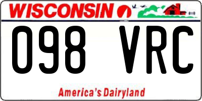 WI license plate 098VRC