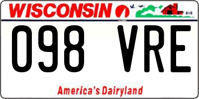 WI license plate 098VRE