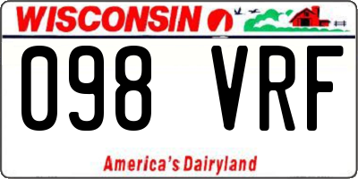 WI license plate 098VRF