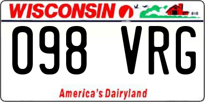 WI license plate 098VRG