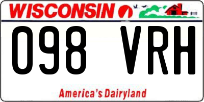 WI license plate 098VRH