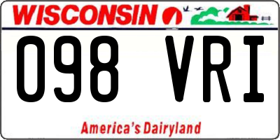 WI license plate 098VRI