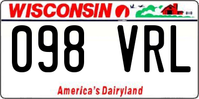 WI license plate 098VRL