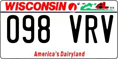 WI license plate 098VRV