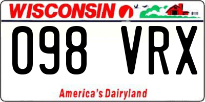 WI license plate 098VRX