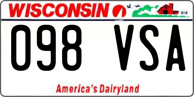 WI license plate 098VSA