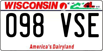 WI license plate 098VSE