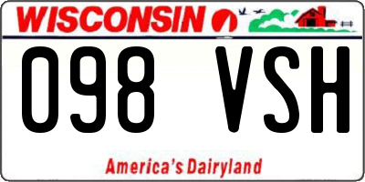 WI license plate 098VSH