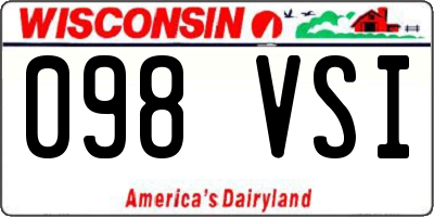 WI license plate 098VSI