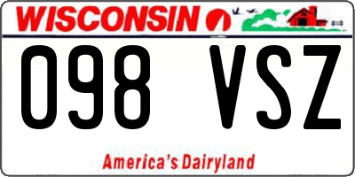 WI license plate 098VSZ