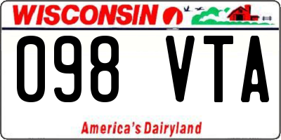 WI license plate 098VTA