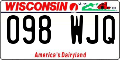 WI license plate 098WJQ