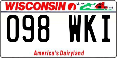 WI license plate 098WKI