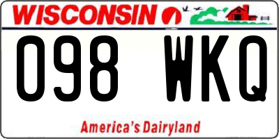 WI license plate 098WKQ