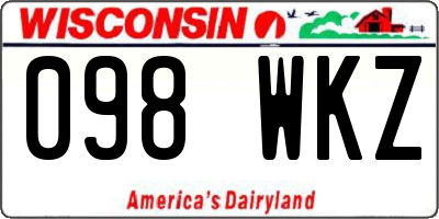 WI license plate 098WKZ