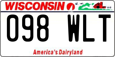 WI license plate 098WLT