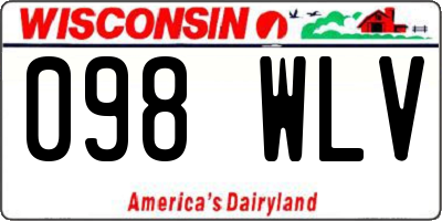 WI license plate 098WLV