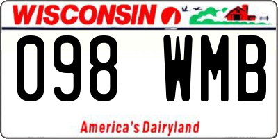 WI license plate 098WMB