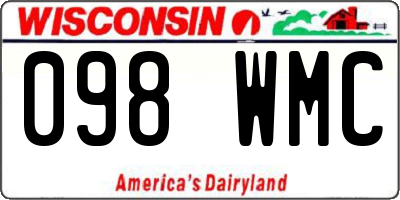 WI license plate 098WMC