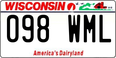 WI license plate 098WML