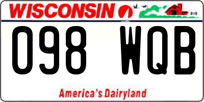 WI license plate 098WQB