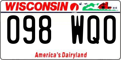 WI license plate 098WQO