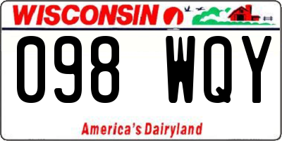 WI license plate 098WQY