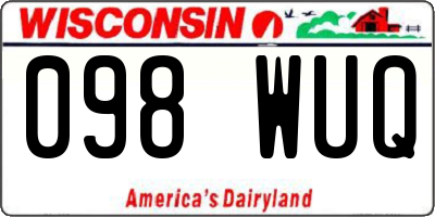 WI license plate 098WUQ