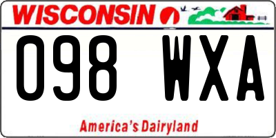 WI license plate 098WXA