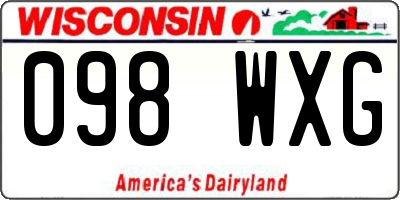 WI license plate 098WXG