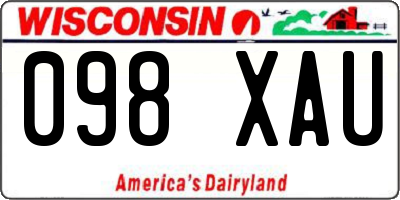 WI license plate 098XAU