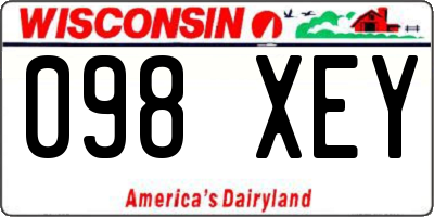 WI license plate 098XEY