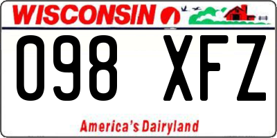 WI license plate 098XFZ