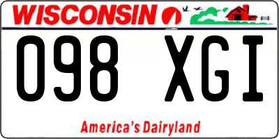 WI license plate 098XGI
