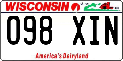 WI license plate 098XIN