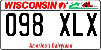 WI license plate 098XLX