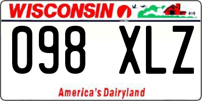WI license plate 098XLZ
