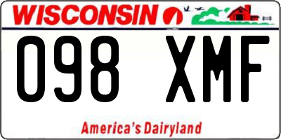 WI license plate 098XMF