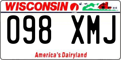 WI license plate 098XMJ